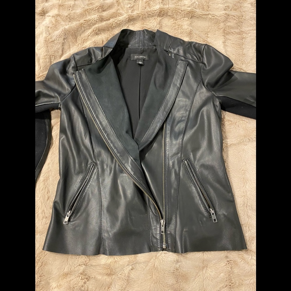 Halogen Leather Jacket